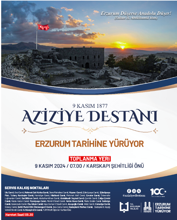 AZİZİYE DESTANI(9 KASIM 1877)-''ERZURUM TARİHİNE YÜRÜYOR''