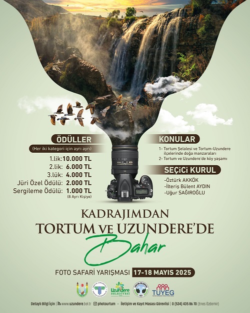 “KADRAJIMDAN TORTUM VE UZUNDERE’DE BAHAR” konulu Foto Safari Yarışması